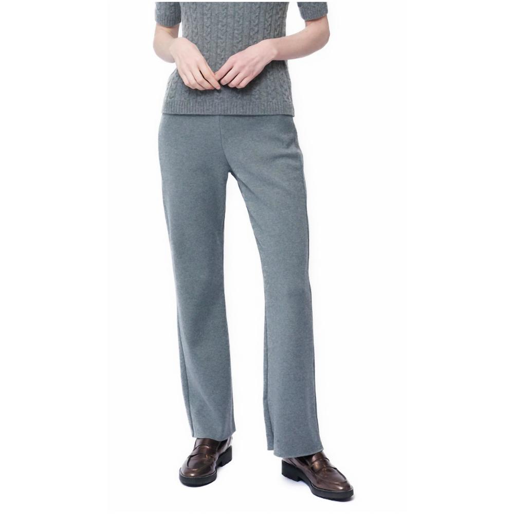 NEW BIANA monique milano-knit boot leg pant gray in gray